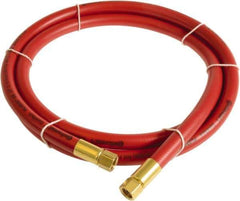 Continental ContiTech - 3/8" ID x 0.6" OD 10' Long Multipurpose Air Hose - FNPT x FNPT Ends, 300 Working psi, -10 to 158°F, 1/4" Fitting, Red - Eagle Tool & Supply