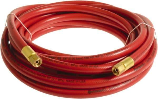 Continental ContiTech - 3/8" ID x 0.6" OD 15' Long Multipurpose Air Hose - FNPT x FNPT Ends, 300 Working psi, -10 to 158°F, 1/4" Fitting, Red - Eagle Tool & Supply