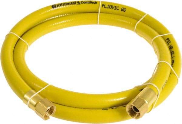Continental ContiTech - 1/4" ID x 0.45" OD 100' Long Multipurpose Air Hose - FNPT x FNPT Ends, 300 Working psi, -10 to 158°F, 1/4" Fitting, Yellow - Eagle Tool & Supply