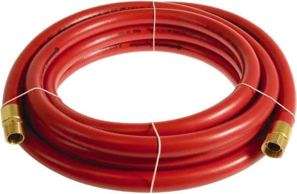 Continental ContiTech - 3/4" ID x 1.11" OD 25' Long Multipurpose Air Hose - MNPT x FNPT Ends, 250 Working psi, -10 to 158°F, 3/4" Fitting, Red - Eagle Tool & Supply