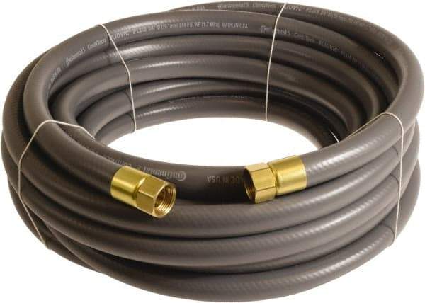 Continental ContiTech - 3/4" ID x 1.11" OD 15' Long Multipurpose Air Hose - FNPT x FNPT Ends, 250 Working psi, -10 to 158°F, 3/4" Fitting, Gray - Eagle Tool & Supply