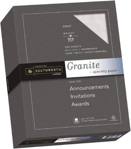 Southworth - 8-1/2" x 11" Gray Colored Copy Paper - Use with Laser Printers, Inkjet Printers, Copiers - Eagle Tool & Supply