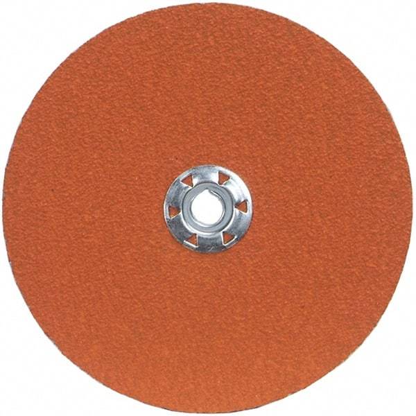 Norton - 7" Diam 5/8-11 Threaded Hole 36 Grit Fiber Disc - Very Coarse Grade, Ceramic Alumina - Eagle Tool & Supply