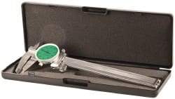 Value Collection - 0" to 6" Range, 0.001" Graduation, 0.1" per Revolution, Dial Caliper - Green Face, 1.57" Jaw Length - Eagle Tool & Supply