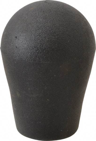 Gibraltar - 3/8-16, 3/8-24, 1/2-13, 1/2-20, M10, M12 Hole, 0.71" Deep Hole, TPE Overmolded Soft Touch, Self Fixing Hole Tapered Knob - 2 OAL, 3/4" Base Diam, Black, 1.38" Head Diam - Eagle Tool & Supply