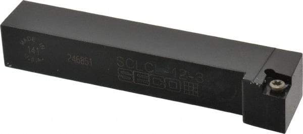 Seco - SCLC, Left Hand Cut, -5° Lead Angle, 3/4" Shank Height x 3/4" Shank Width, Neutral Rake Indexable Turning Toolholder - 4-1/2" OAL, CC..32.5. Insert Compatibility, Series Screw Lock - Eagle Tool & Supply