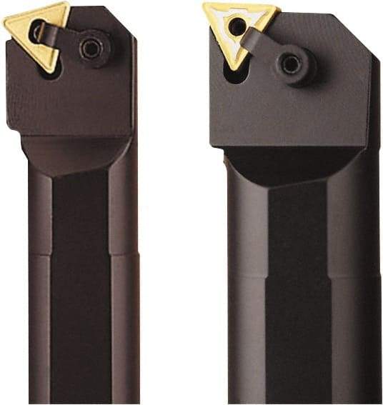 Seco - 1.53" Min Bore Diam, 14" OAL, 1-1/4" Shank Diam, MTUN Indexable Boring Bar - TNMG 322 Insert, Pin & Clamp Holding Method - Eagle Tool & Supply