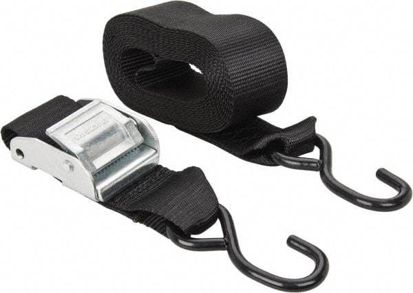 Erickson Manufacturing - 15' Long x 2" Wide, 1,200 Lb Basket Capacity, 1,200 Lb Vertical Capacity, Polypropylene Web Sling - Black - Eagle Tool & Supply