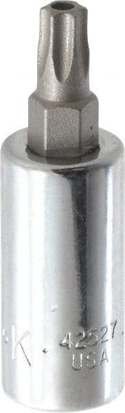 SK - 1/4" Drive, T27 Torx Bit Socket - 1-3/4" OAL, Tamper Resistant - Eagle Tool & Supply