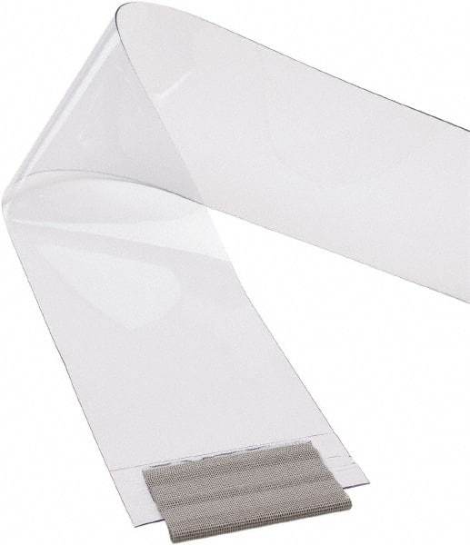 TMI, LLC - Clear Smooth with Reinforced Bonded Bead Replacement Strips, Armor Bond Dock Curtain Strips - 8" Wide x 7' Long x 0.08" Thick, PVC - Eagle Tool & Supply