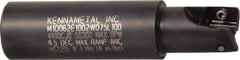 Kennametal - 3/4" Cut Diam, 0.398" Max Depth of Cut, 3/4" Shank Diam, 3.13" OAL, Indexable Square Shoulder End Mill - EC10.., EP10.. Inserts, Weldon Shank, 0° Lead Angle, Through Coolant - Eagle Tool & Supply