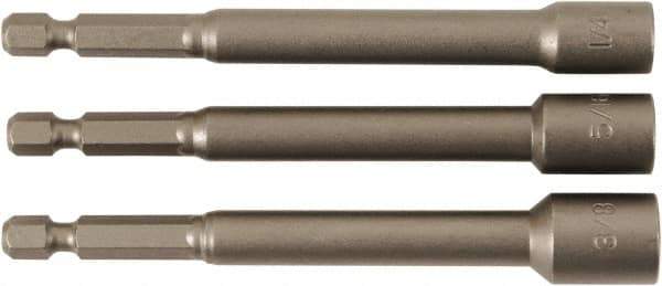 Wiha - 1/4" Drive, Nut Setter Screwdriver Bit - 4" OAL - Eagle Tool & Supply