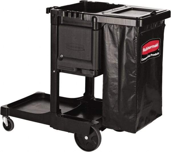 Rubbermaid - Aluminum & Structural Web Plastic Janitor Cart - 552mm Width, 1,168.4mm Long - Eagle Tool & Supply