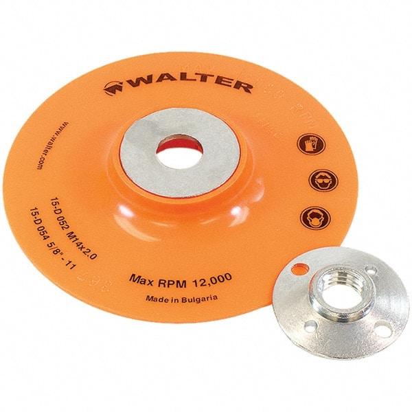 WALTER Surface Technologies - 5" Diam Disc Backing Pad - 12,200 RPM - Eagle Tool & Supply