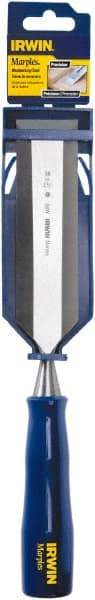 Irwin - 1-1/2" Blade Width Wood Chisel - Polypropylene Handle - Eagle Tool & Supply