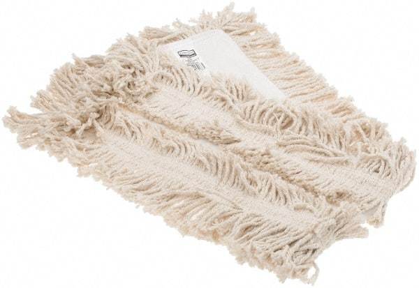 Rubbermaid - 36" Long x 5" Wide Cotton Dust Mop Head - Envelope Connection, White, Cut-End Head - Eagle Tool & Supply