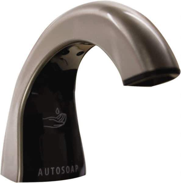 Rubbermaid - 800 to 1600 mL Liquid Soap Dispenser Hardware - Metal & Plastic, Counter Mounted, Chrome/Black - Eagle Tool & Supply