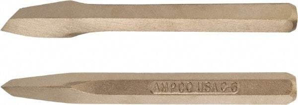 Ampco - 12" OAL x 3/4" Blade Width Nonsparking Diamond Point Chisel - 3/4" Tip - Eagle Tool & Supply