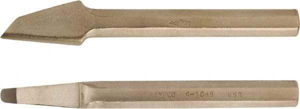 Ampco - 8" OAL x 3/8" Blade Width Nonsparking Groove Chisel - 3/8" Tip - Eagle Tool & Supply