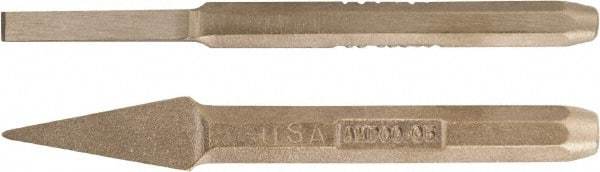 Ampco - 9" OAL x 5/8" Blade Width Nonsparking Cape Chisel - 5/8" Tip - Eagle Tool & Supply
