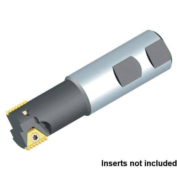 Kennametal - 26mm Cut Diam, 43mm Max Hole Depth, 63/64" Shank Diam, Internal/External Indexable Thread Mill - Insert Style STN 16, 16mm Insert Size, 2 Inserts, Toolholder Style TMS, 100mm OAL - Eagle Tool & Supply
