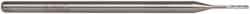 Accupro - 0.035", 0.175" LOC, 1/8" Shank Diam, 2-1/2" OAL, 3 Flute, Solid Carbide Square End Mill - Single End, Uncoated, Spiral Flute, 30° Helix, Centercutting, Series Miniature - Eagle Tool & Supply