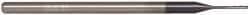 Accupro - 0.035", 0.175" LOC, 1/8" Shank Diam, 2-1/2" OAL, 3 Flute, Solid Carbide Square End Mill - Single End, AlTiN Finish, Spiral Flute, 30° Helix, Centercutting, Series Miniature - Eagle Tool & Supply