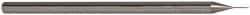 Accupro - 0.015", 0.075" LOC, 1/8" Shank Diam, 2-1/2" OAL, 3 Flute, Solid Carbide Square End Mill - Single End, Uncoated, Spiral Flute, 30° Helix, Centercutting - Eagle Tool & Supply