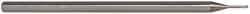 Accupro - 0.035", 0.052" LOC, 1/8" Shank Diam, 2-1/2" OAL, 3 Flute, Solid Carbide Square End Mill - Single End, Uncoated, Spiral Flute, 30° Helix, Centercutting, Series Miniature - Eagle Tool & Supply
