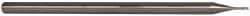 Accupro - 0.025", 0.037" LOC, 1/8" Shank Diam, 2-1/2" OAL, 3 Flute, Solid Carbide Square End Mill - Single End, Uncoated, Spiral Flute, 30° Helix, Centercutting, Series Miniature - Eagle Tool & Supply