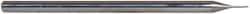 Accupro - 0.02", 0.03" LOC, 1/8" Shank Diam, 2-1/2" OAL, 3 Flute, Solid Carbide Square End Mill - Single End, Uncoated, Spiral Flute, 30° Helix, Centercutting, Series Miniature - Eagle Tool & Supply