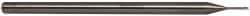 Accupro - 0.025", 0.037" LOC, 1/8" Shank Diam, 2-1/2" OAL, 3 Flute, Solid Carbide Square End Mill - Single End, Uncoated, Spiral Flute, 30° Helix, Centercutting, Series Miniature - Eagle Tool & Supply