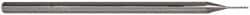 Accupro - 0.02", 0.03" LOC, 1/8" Shank Diam, 2-1/2" OAL, 3 Flute, Solid Carbide Square End Mill - Single End, Uncoated, Spiral Flute, 30° Helix, Centercutting, Right Hand Cut, Right Hand Flute, Series Miniature - Eagle Tool & Supply