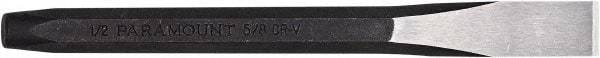 Paramount - 6-7/8" OAL x 3/4" Blade Width Cold Chisel - 3/4" Tip, 5/8" Stock, Steel Handle - Eagle Tool & Supply