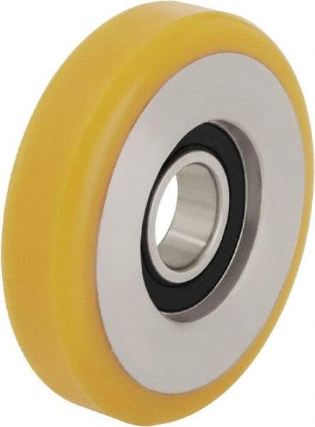 Blickle - 4 Inch Diameter x 63/64 Inch Wide, Polyurethane-Elastomer Blickle Extrathane Caster Wheel - 484 Lb. Capacity, 11/16 Inch Axle Diameter, Ball Bearing - Eagle Tool & Supply