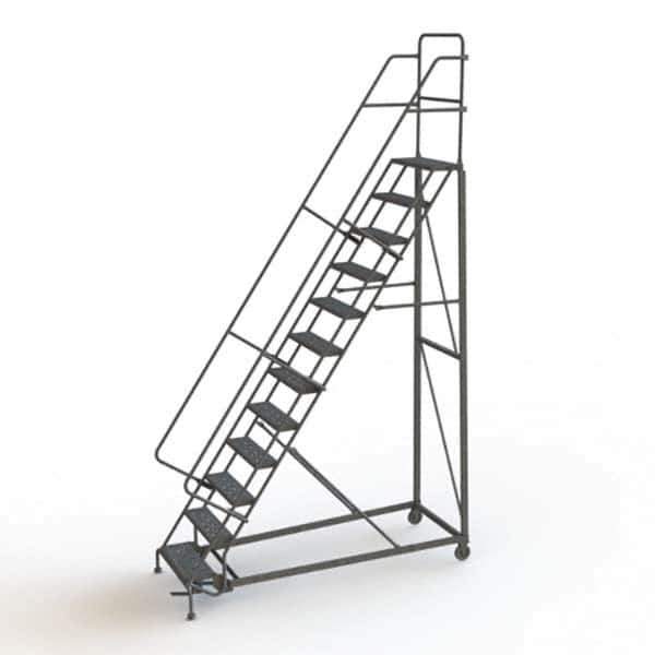TRI-ARC - Rolling & Wall Mounted Ladders & Platforms Type: Rolling Warehouse Ladder Style: Rolling Safety Ladder - Eagle Tool & Supply