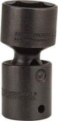 Proto - 1/2" Drive 1-1/8" Standard Universal Impact Socket - 6 Points, 3" OAL - Eagle Tool & Supply