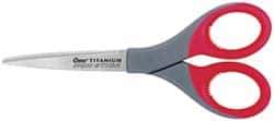 Clauss - 3-1/8" LOC, 7" OAL Titanium Shears - Right Hand, Straight Handle, For General Purpose Use - Eagle Tool & Supply