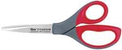 Clauss - 3-1/2" LOC, 8" OAL Titanium Shears - Right Hand, Straight Handle, For General Purpose Use - Eagle Tool & Supply