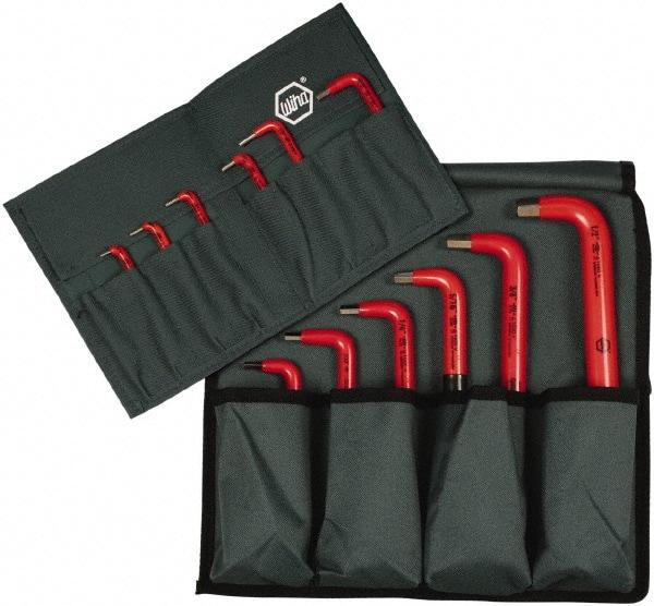 Wiha - 12 Piece Insulated L-Key Ball End Hex Key Set - Hex Range 1/16 to 1/2" - Eagle Tool & Supply