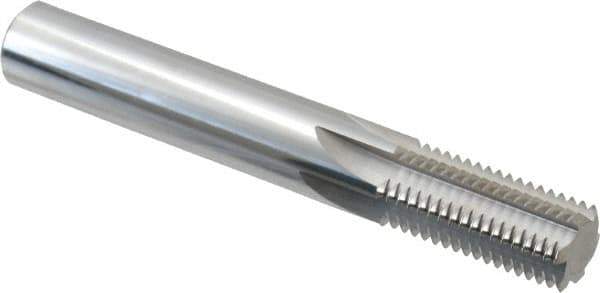 Scientific Cutting Tools - 5/8-16 Thread, 1/2" Shank Diam, Bright Coating, Solid Carbide Straight Flute Thread Mill - 6 Flutes, 3-1/2" OAL, 5/8" Min Noml Diameter - Eagle Tool & Supply