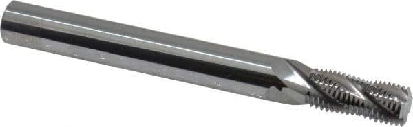 Scientific Cutting Tools - 7/16-24 UNS, 0.345" Cutting Diam, 4 Flute, Solid Carbide Helical Flute Thread Mill - Internal/External Thread, 0.808" LOC, 3-1/2" OAL, 3/8" Shank Diam - Eagle Tool & Supply