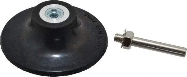 Value Collection - 3" Diam Quick-Change Type R Disc Backing Pad - 1/4" Shank Diam, Medium Density, 20,000 RPM - Eagle Tool & Supply