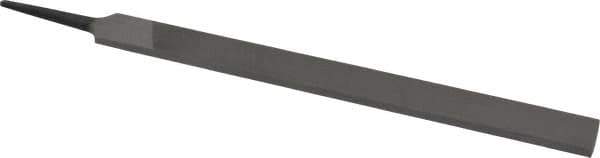 Value Collection - 10" Long, Smooth Cut, Hand American-Pattern File - Double Cut, 1/4" Overall Thickness, Tang - Eagle Tool & Supply