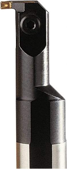 Seco - 16mm Min Bore Diam, 179.99mm OAL, 16mm Shank Diam, A-CGE Indexable Boring Bar - 40mm Max Bore Depth, LC.. 1303.. Insert, Clamp Holding Method - Eagle Tool & Supply