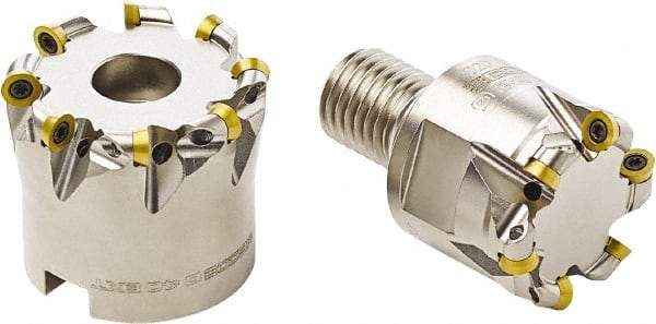 Seco - 40mm Cut Diam, 3mm Max Depth, 16mm Arbor Hole, 8 Inserts, RDH... 06T1 Insert Style, Indexable Copy Face Mill - 17,600 Max RPM, 35mm High, Through Coolant - Eagle Tool & Supply