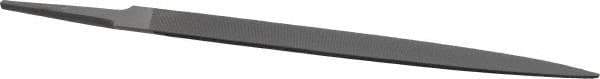 Grobet - 8" Standard Precision Swiss Pattern Half Round File - Double Cut, 13/16" Width Diam x 15/64" Thick, With Tang - Eagle Tool & Supply