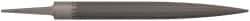 Grobet - 10" Standard Precision Swiss Pattern Half Round File - Double Cut, 1" Width Diam x 19/64" Thick, With Tang - Eagle Tool & Supply