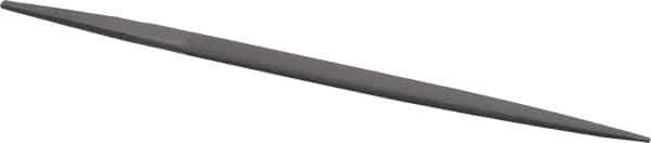 Grobet - 6" Standard Precision Swiss Pattern Pippin File - Double Cut, 25/64" Width Diam x 9/64" Thick, With Tang - Eagle Tool & Supply
