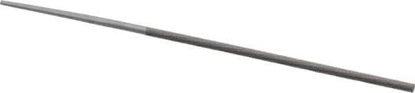 Grobet - 4" Standard Precision Swiss Pattern Round Parallel File - Double Cut, 1/8" Width Diam, With Tang - Eagle Tool & Supply